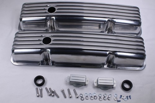 1958-79 bloque pequeño Chevy SBC 283-350 motor pulido corto aletas kit de vestir - Imagen 3 de 6