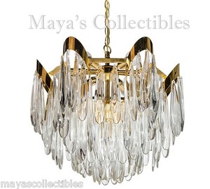 mid century crystal chandelier