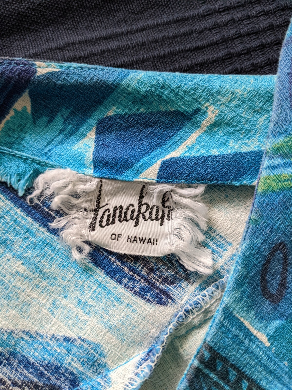 Vintage Barkcloth Muumuu Housedress Designer Size… - image 4