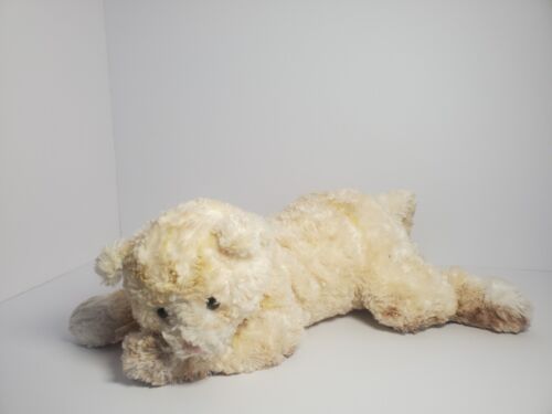 Gund Cream Tabby the Cat Le Chat #43101 Kitty Cat Stuffed Plush with Bow - Picture 2 of 8