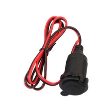 12V Cigarette-Lighter Female Socket Plug With Cover Connector Adapter 1m Cable