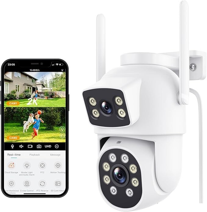 Losei Indoor/Outdoor 4K Smart Security Camera, 2.4G&5G WiFi with