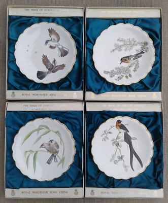 ROYAL WORCESTER - BIRDS OF DOROTHY DOUGHTY PLATE SELECTION - LTD EDN - BOXED.