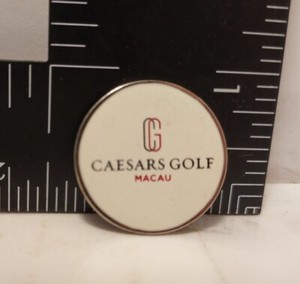 Caesars Macau Country Club Golf Ball Marker Metal Course Magnetic