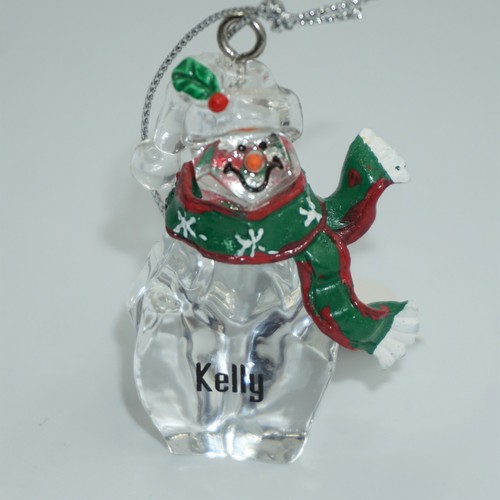 Christmas Ornament Ganz Clear Snowman Scarf Xmas Personalized Choose Name NWT - Picture 114 of 196