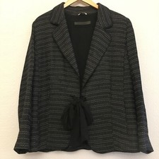 Marina Rinaldi, Black And White Boucle Effect Jacket Size - 23