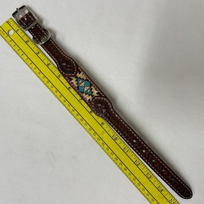 Weaver Leather Aztec Painted and Tooled Dog Collar 15 