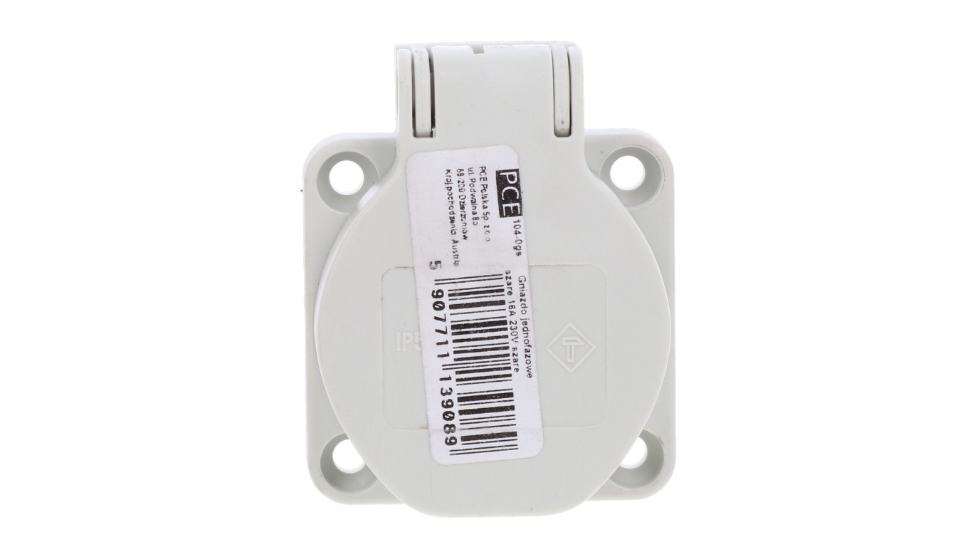 Panel socket with grounding IP54 panel sockets 104-0GS