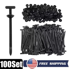 100pcs Nylon Universal Cable Tie Buckle Heavy Duty Self-Locking Free Ship