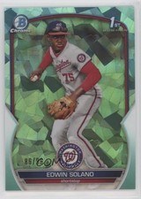 2023 Bowman Chrome Sapphire Prospects Aqua 86/99 Edwin Solano #BCP-169 1s8