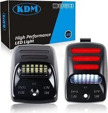 LED License Number Plate Light with 3 Red OLED Neon Tube, Pickup Truck Rear Tag