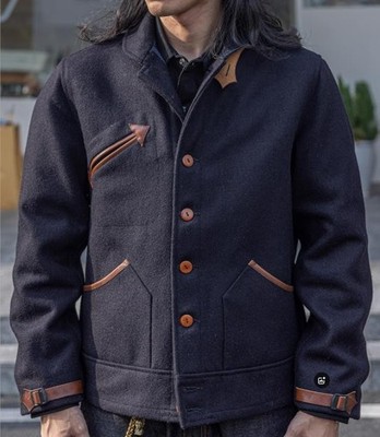 Red Tornado 1930's Western Railroad Contractor Wool Jacket Men Retro Casual Coat