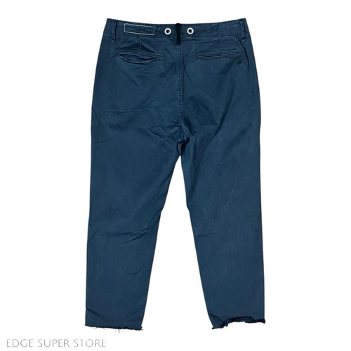 Rag And Bone Dark Blue Tapered Cropped Casual Raw Hem Boho Chino Pants Size 27 - Picture 4 of 6