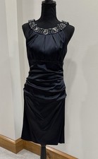 Suzi Chin for Maggy Boutique Navy Cocktail party dress embellished size 6