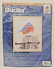 Bucilla Mad Blue Bird Counted Cross Stitch Kit VINTAGE NEW SEALED Y2K  FREE SHIP