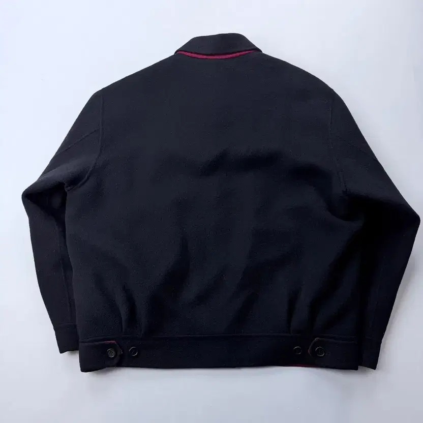 YSL Yves Saint Laurent Burgundy & Black Wool Blouson Jacket, Pre-Owned