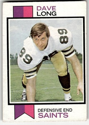 1973 Topps Dave Long Rookie #356 New Orleans Saints RC