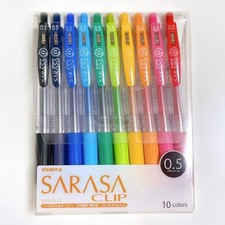Zebra Sarasa Clip 0.5mm 10 Color Set Gel Ball Pen 56f819