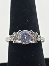 Vintage White CZ Wedding Engagement band Ring size 8