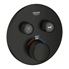 Grohe 291372430 Dual Function Thermostatic Valve Trim - Matte Black