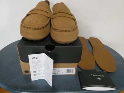 UGG Burkman Loafer Men 11 Chestnut 1166762 Twinsole Leather Slip-On NEW W/ Box