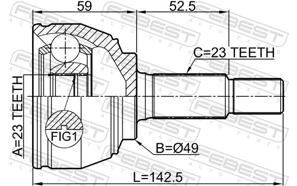 FEBEST-OE 0210-E11E.OE Joint Kit, drive shaft for NISSAN