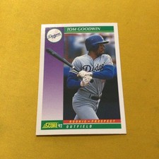 Tom Goodwin Rookie #830 1992 Score Los Angeles Dodgers Baseball Card MLB. rookie card picture