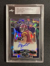 2022 Leaf Valiant All-American Drake London Rookie Auto Crystal Navy Blue 1/1