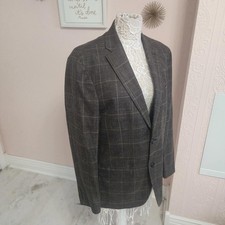 Flawless Lauren Ralph Lauren Brown plaid pattern jacket blazer 42 R