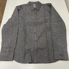 True Classic Oxford Long Sleeve Shirt Heather Gray XL