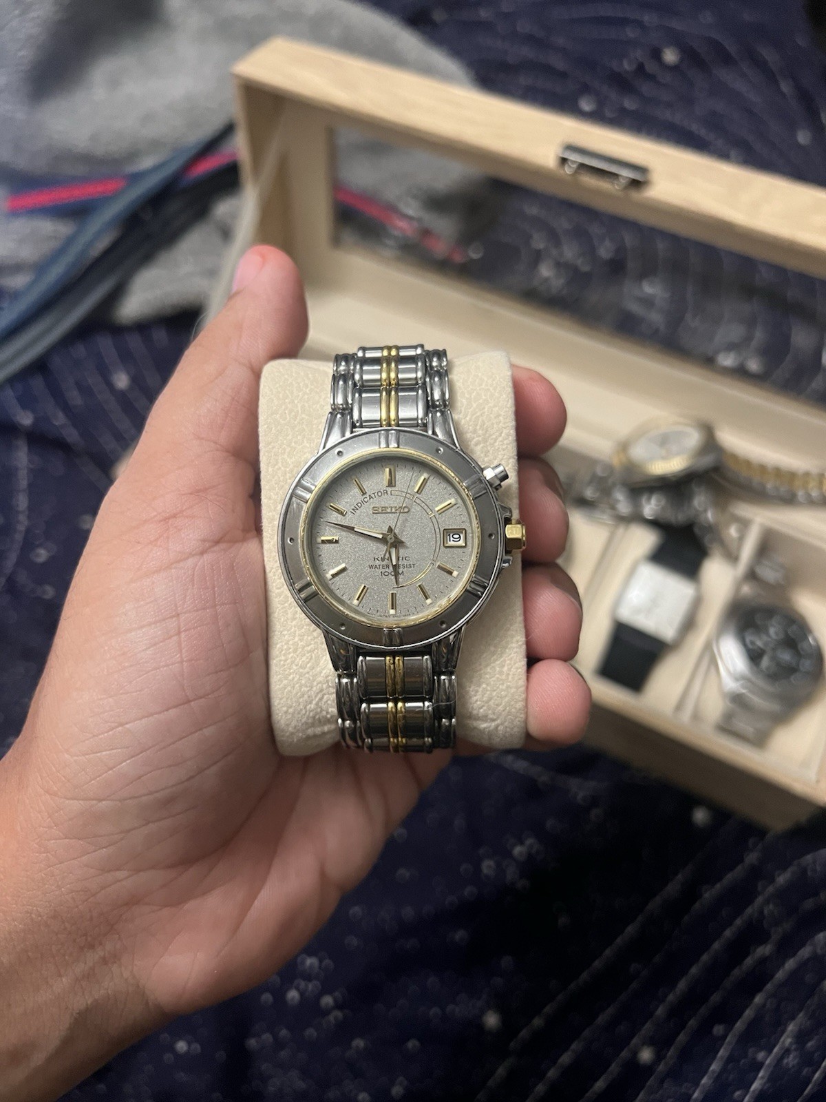 seiko kinetic 5M42 With 18K - Gem