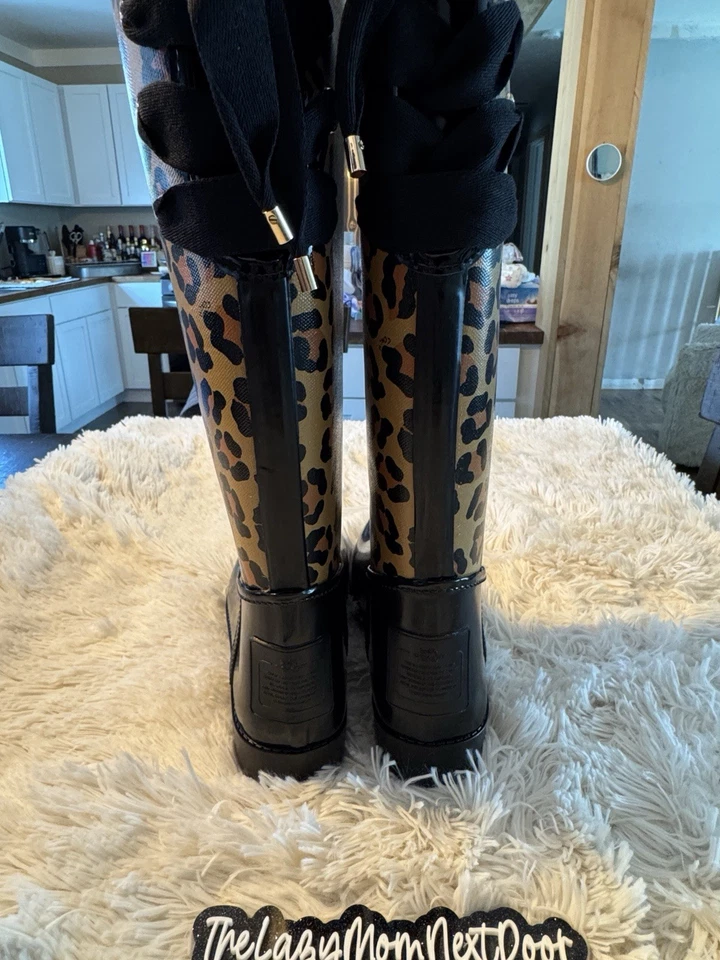 Винтажные дождевые сапоги Coach с гепардовым принтом размер 9 M - Изображение 4 из 4