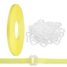 Plastic Packaging Banding Strapping with Clear Buckles, Yellow