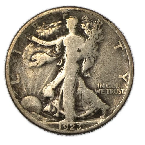 1923-S San Francisco Walking Liberty Silver Half 50c Very Good VG+