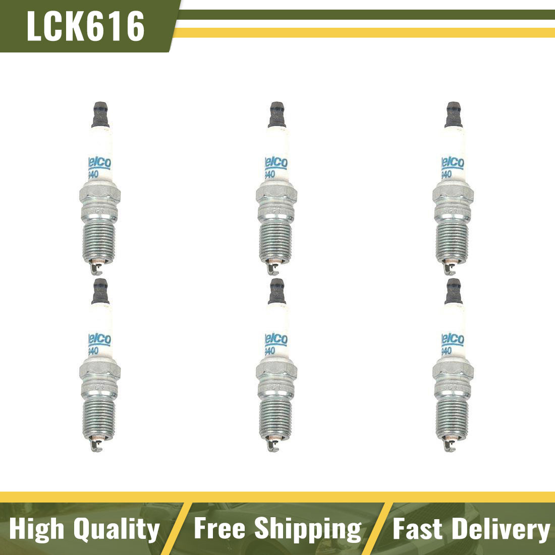AC Delco 41-940 Platinum Spark Plug Set of 6 Fits Buick Chevy Olds Pontiac New