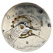 Antique 18s 1901 Elgin 7 Jewel Mechanical Hunter Pocket Watch Movement 207 USA