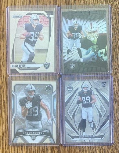 4 Card Lot - 4 Card Brock Bowers Rookie Cards - Raiders - See Description (RC)