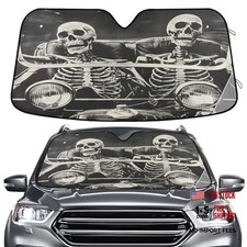 Funny Skeletons Windshield Sun Shade for Car Auto SUV Truck 55 x 27.6in A007