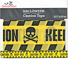 20 Feet Caution Tape Caution Keep Out Skull  Crossbones 20-FT Long 3-INCH Wide