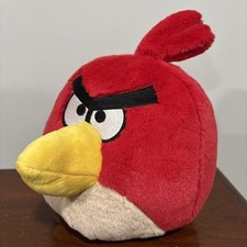 Angry Birds Plush Red Bird Toy Stuffed Animal 8" Commonwealth 2010 - NO Sound
