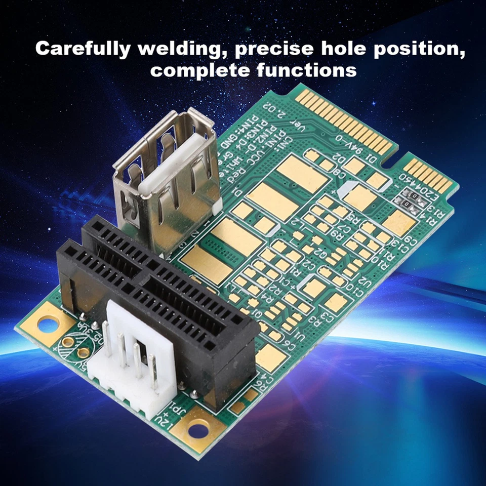 Mini Pci-E To Pci Express 1X Slot Adapter Riser Card Test Pci-E 4X/8X/16X AM - Image 3 of 4