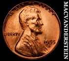 1955-S Lincoln Wheat Cent- Red- Choice Gem Brilliant Uncirculated Luster #i9117