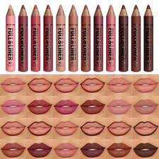 12Pcs Matte Velvet Lip Liner Pencil Set - Highly Pigmented, Smudge-Resistant Lip