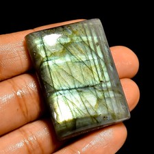 100 Ct Natural Labradorite Radiant Cabochon Loose Gemstone For Pendant 38X28X7mm