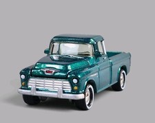1955 Chevy Cameo Pickup Truck Diorama Collectible Diecast Model 164 Green Loose