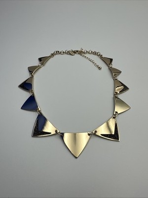 Vintage Geometric Express Necklace, Gold Color