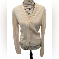 Elegant Cream Button-Up Cardigan
