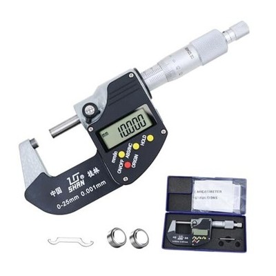 SHAN 0-1 Digital Micrometer，0.00005'' /0.001mm Digital Micrometer 0-1'' (0-25mm)