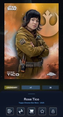 Rose Tico - Gold 50cc Legendary Star Wars Card Trader Topps Chrome 2025