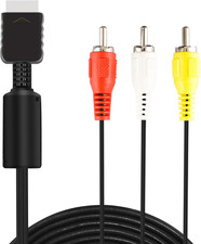 6Ft AV Cable for PS2 PS1 PS3, AV to RCA Composite Audio Video TV Cord